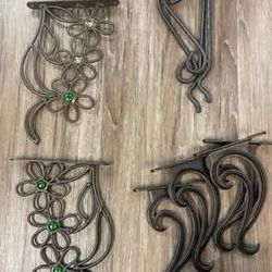 8 VTG Metal Basket Hangers - Different Styles AS IS