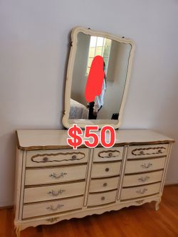 Vintage dresser with mirror