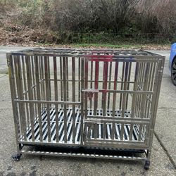 XL dog Crate 48” Stainless Steel Indestructible