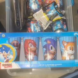 Sonic The Hedgehog Rare Solid Metal Cups Just Funky