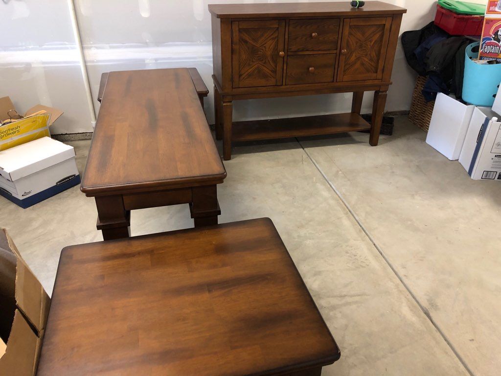 Solid Wood Sideboard and Sofa Tables