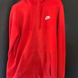 Red nike hoodie size L