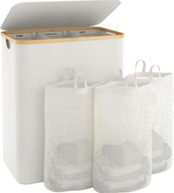 Dirty Clothes Hamper Separator with 3 Removable Bags