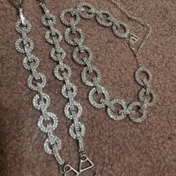 New rhinestone Jewlery set bundle choker necklace bracelet