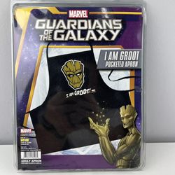 Guardians of the Galaxy - I Am Groot - Pocketed Cooking Apron Black Marvel BBQ