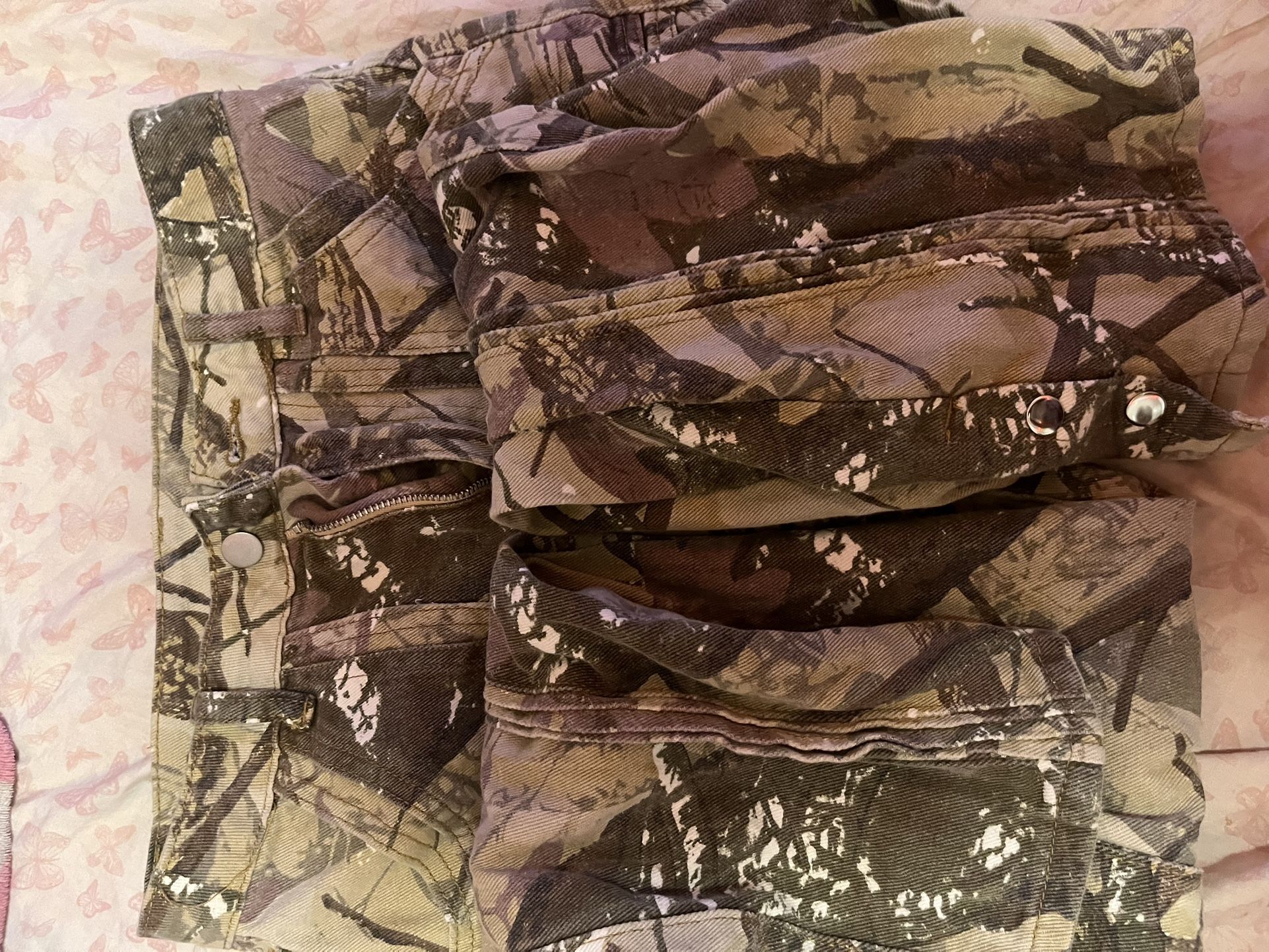 Brown and khaki camo cargo pants