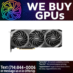 MSI RTX 3070 VENTUS 3X OC - Professionally Refurbished - 3 Month Warranty - Local Business - Fixed Price