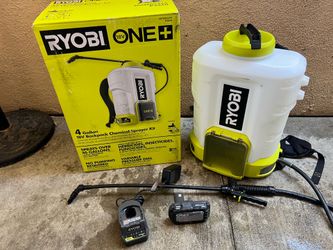 RYOBI ONE+ 18V Cordless Battery 4 Gallon Backpack Chemical Sprayer with 2.0 Ah Battery and Charger
