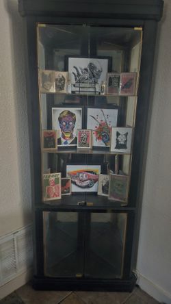 Glass display cabinet