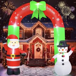 8FT Christmas Inflatable Archway