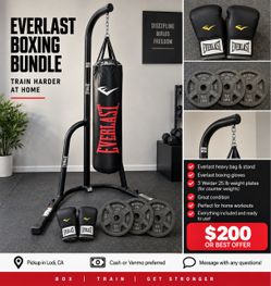 Everlast Boxing Bundle – Bag, Stand, Gloves & Weights