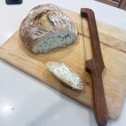 Handmade wooden bread knife