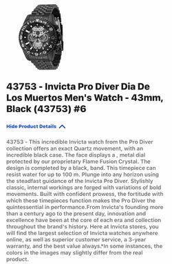 Invicta Pro Driver Dia De Los Muertos 43mm
