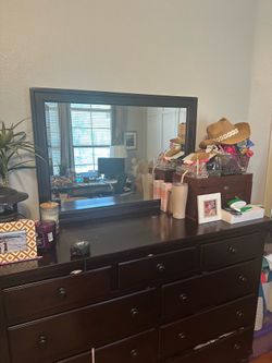 Mahogany mirror 42”x30”