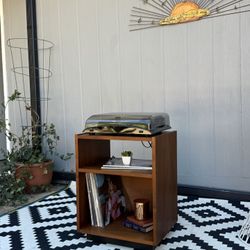 Mid Century Teak Vinyl Cabinet / Record Stand . 