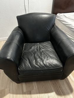 black armchair