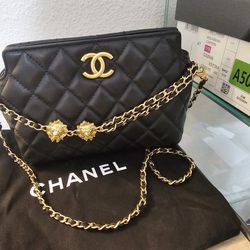 Auth Chanel Clutch With Chain Purse GHW