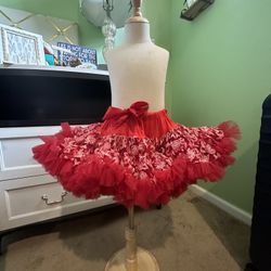 Beautiful Red Full Skirt 12 Month To 3T
