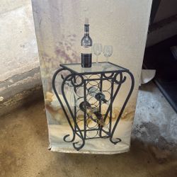 Glass Top Wine Table/rack