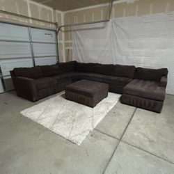 Modern Chocolate-Brown Modular Sectional 🤎 – Super Comfortable & Clean