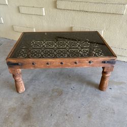 Cool Wood And Metal Coffee Table (Greenway Road And Cave Creek Road)