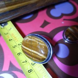 Tigers Eye Ring 925 Silver Size 7 1/2