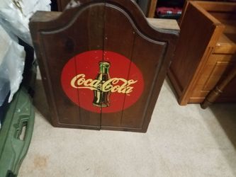 Coca-Cola dart board cabinet