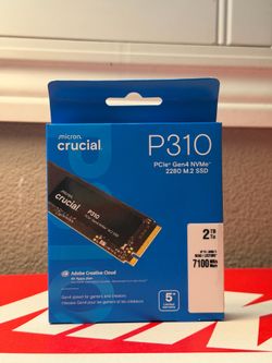 Micron Crucial P310 2TB NVMe M.2 SSD – PCIe Gen4 – 7100MB/s – CT2000P310SSD8
