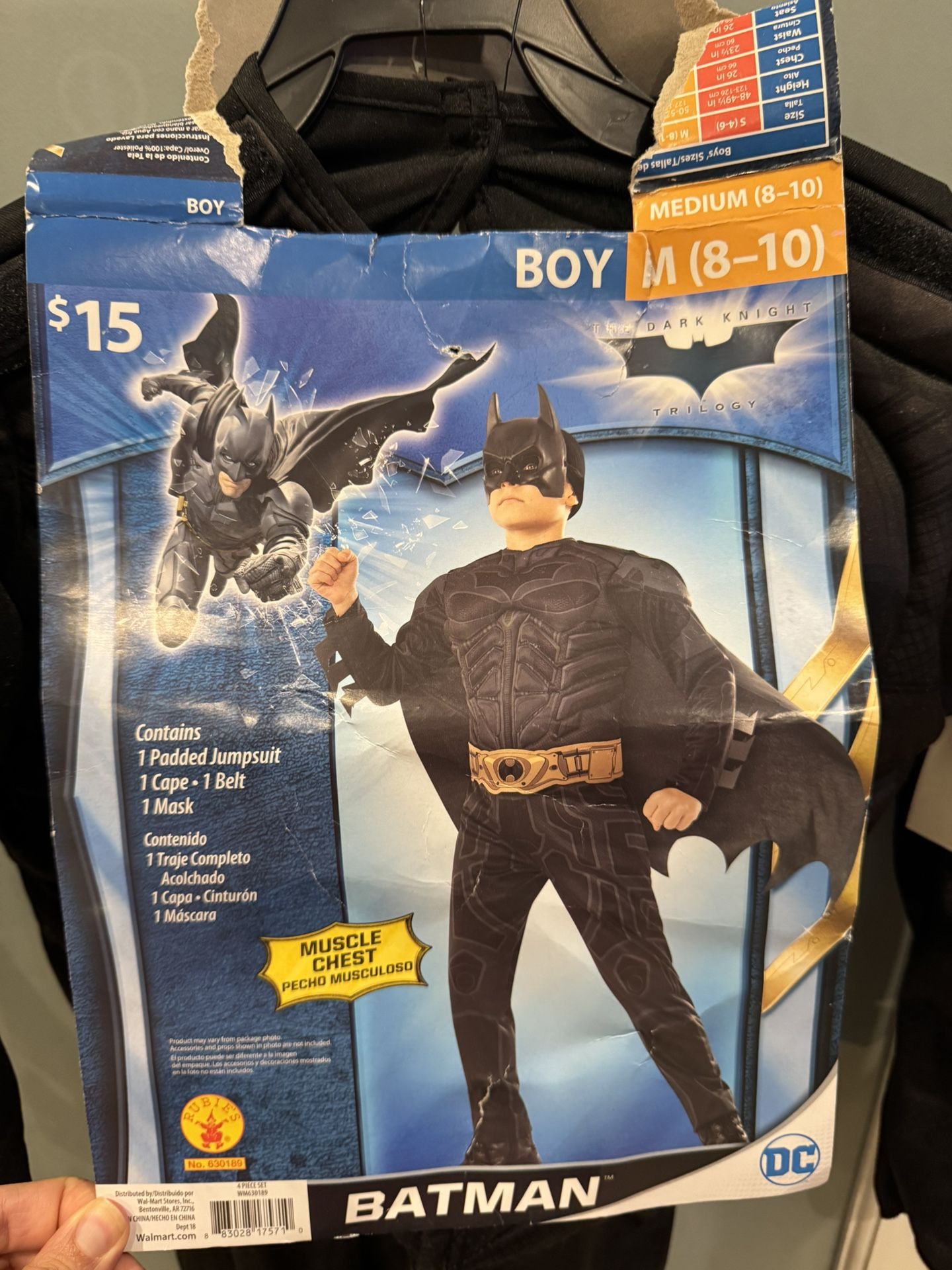 Batman Costume Size 8-10 OBO