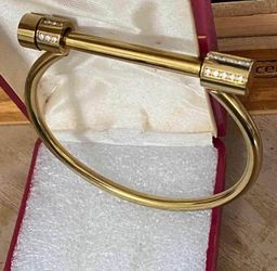 Pulsera Gold Filled Diseño Tornillo Joyería Antigua 