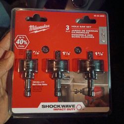 1- 3 Hole Saw Set, 3 -One Piece Carbide Hole Cutters