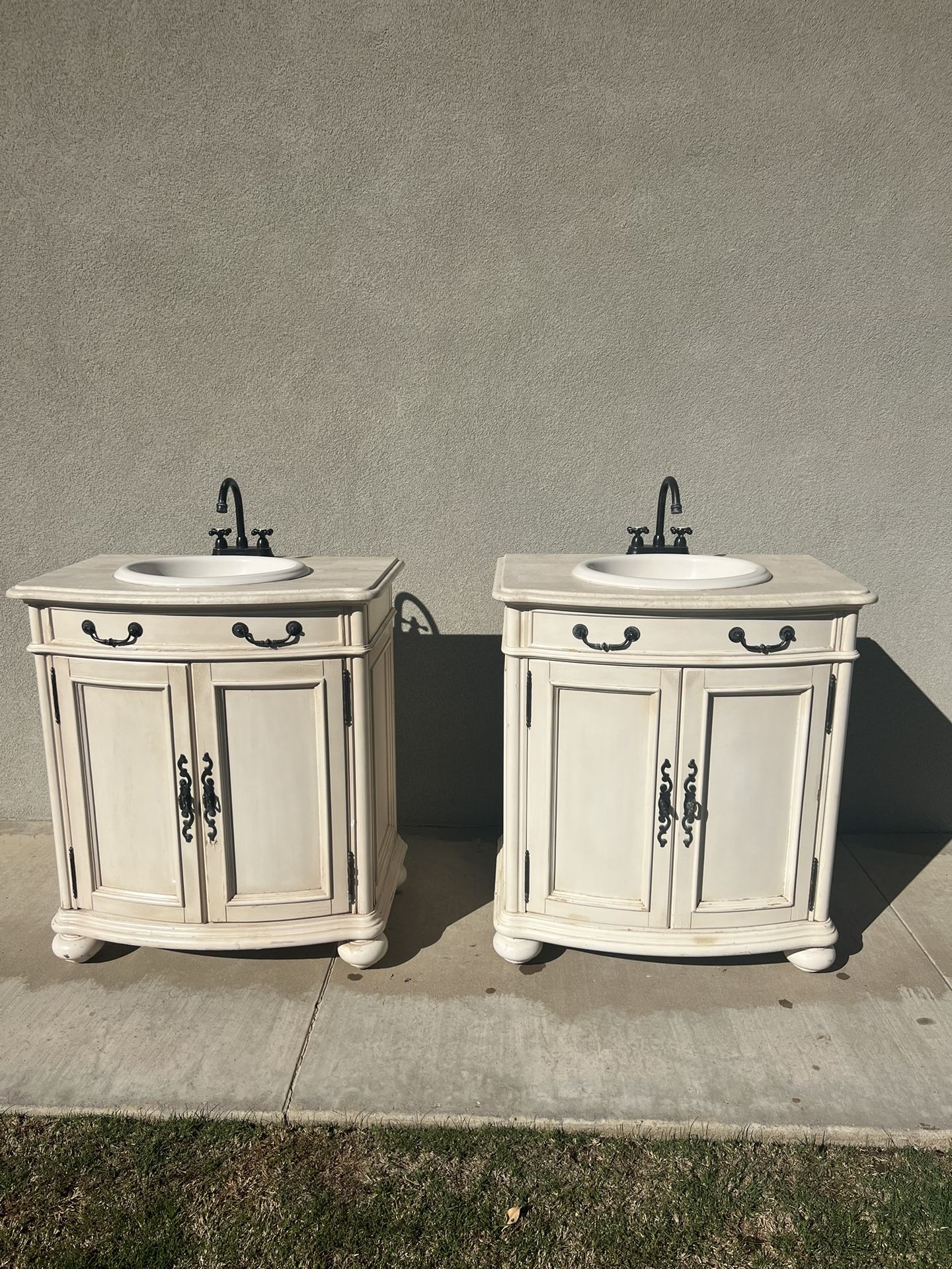 Bathroom Vanities With Mable Countertops (2) for Sale in Bakersfield, CA OfferUp