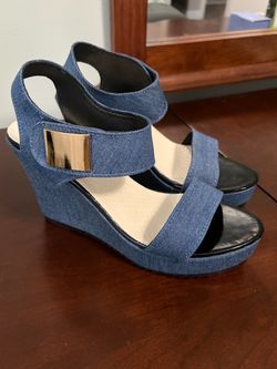 New Denim Wedges 7.5
