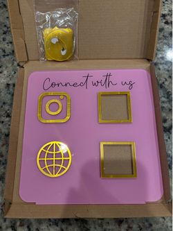 Skywin Acrylic QR Code Business Social Media Sign Stand