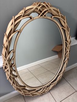 Large oval mirror