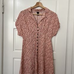 Pink Floral Mini Spring/Summer Dress
