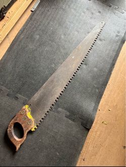 Vintage Old Fashioned Cross Cut Saw