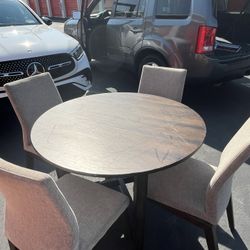 Round Dining Table And Four Chairs **FREE