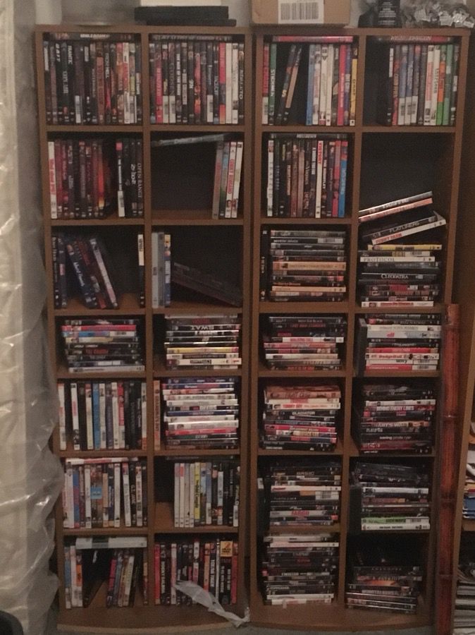 3 Bookshelves/DVD shelves as shown!