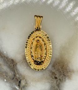 14k Virgin Mary Charm