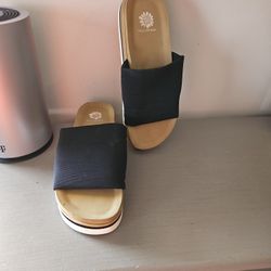 Yellow Box Arber Wedge Slide Sandals 