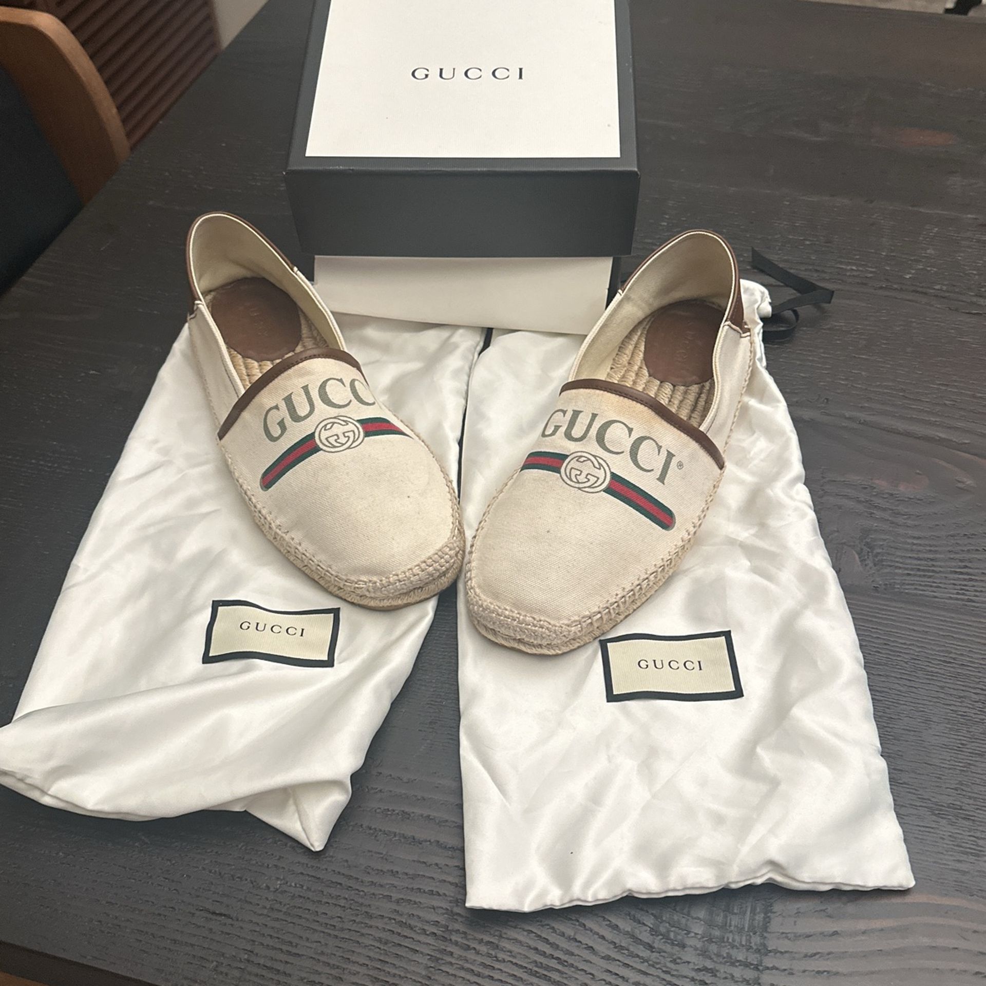 GUCCI, Web Accent Canvas Espadrilles