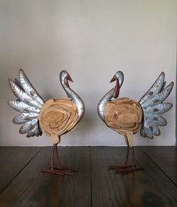 Hand crafted rooster set