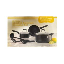 New Kitchen A La Carte 8 Piece NonStick Aluminum Cookware Set