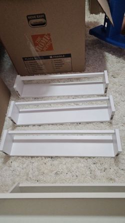 White shelves