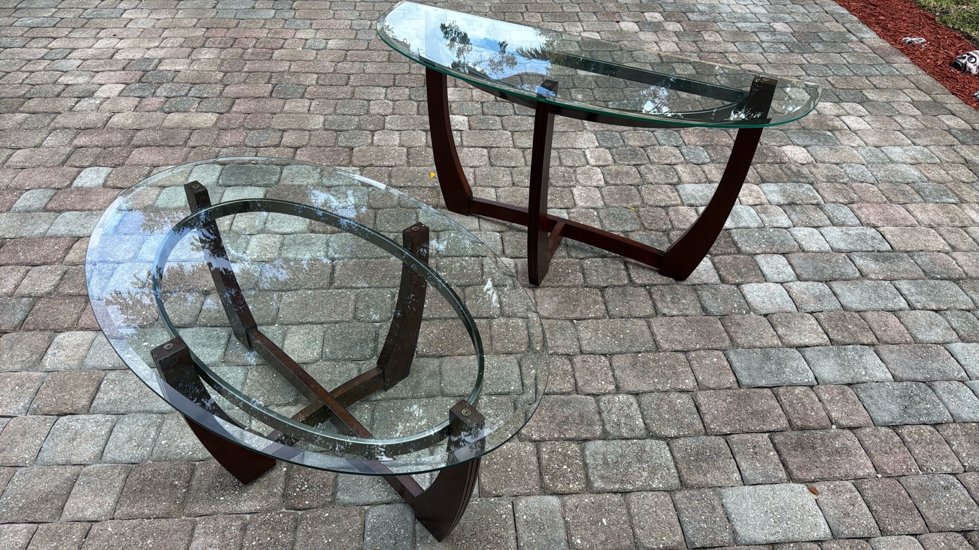 Demilune Table And Coffee Table