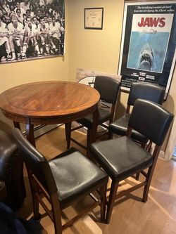 Poker table with 4 chairs