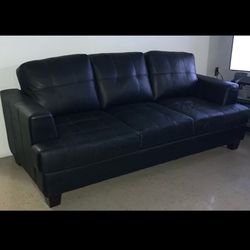 Black Leather Sofa bed