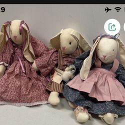 Vintage Handcrafted Bunnies