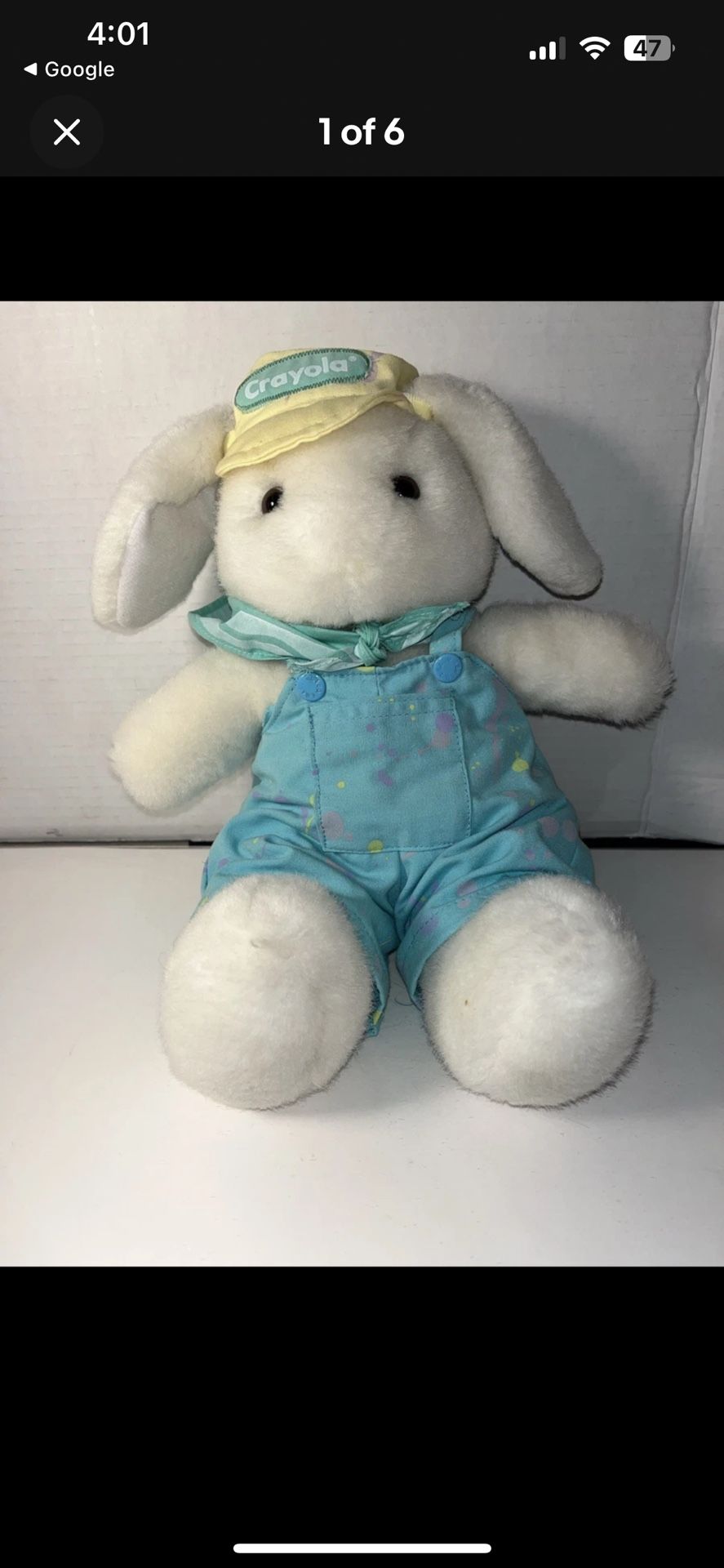 Rare Jumbo Hallmark Crayola Plush Easter Bunny Rabbit 40” Limited Release - Cute